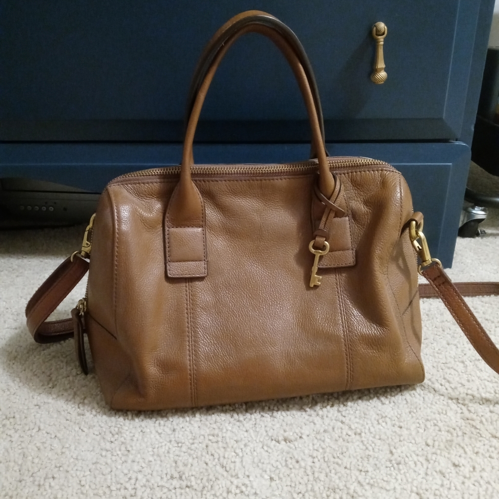 Brown Fossil Medium Satchel